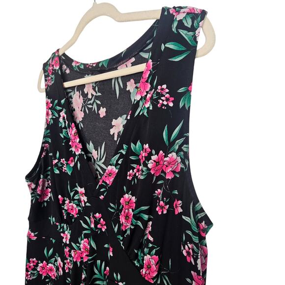 Torrid Dress Floral Dress Skater Dress Knee Length Dress Jersey Knit Dress 2X - Picture 4 of 8